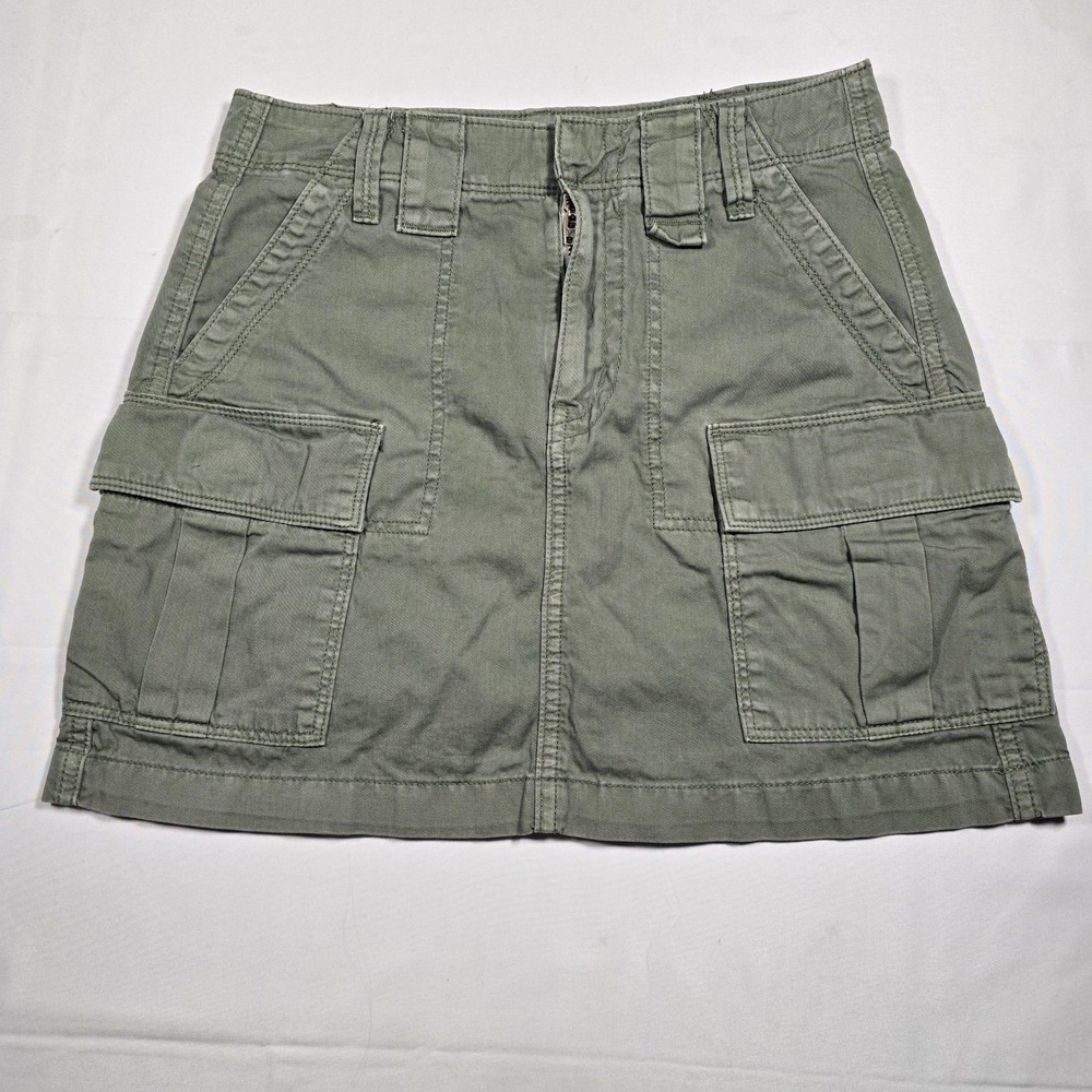 American Eagle Cargo Mini Skirt Y2K Utility Olive Women's Size 00